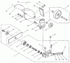 Kantenschneider 53030 - Toro 8" Stick Edger, Curved Shaft (SN: 79000001 - 79999999) (1997) Ricambi GEARCASE ASSEMBLY