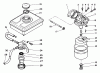 Kantenschneider 58435 - Toro 3.5 hp Edger (SN: 5000001 - 5999999) (1985) Ricambi FUEL TANK & CARBURETOR ASSEMBLY