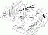 Rasenmäher Zubehör 79430 - Toro 50" Vacuum Bagger, ZRT Tractor (SN: 59000001 - 59999999) (1995) Ricambi BLOWER PULLEYS & IDLER ARM ASSEMBLY #2