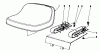 Rasen- und Garten Traktoren 30760 - Toro Groundsmaster 52 Tractor (SN: 00000001 - 09999999) (1980) Ricambi STANDARD SEAT KIT MODEL NO. 30765