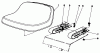 Mähdecks 30562 - Toro 62" Side Discharge Mower, GM 200 Series (SN: 20001 - 29999) (1982) Ricambi STANDARD SEAT KIT MODEL NO. 30765