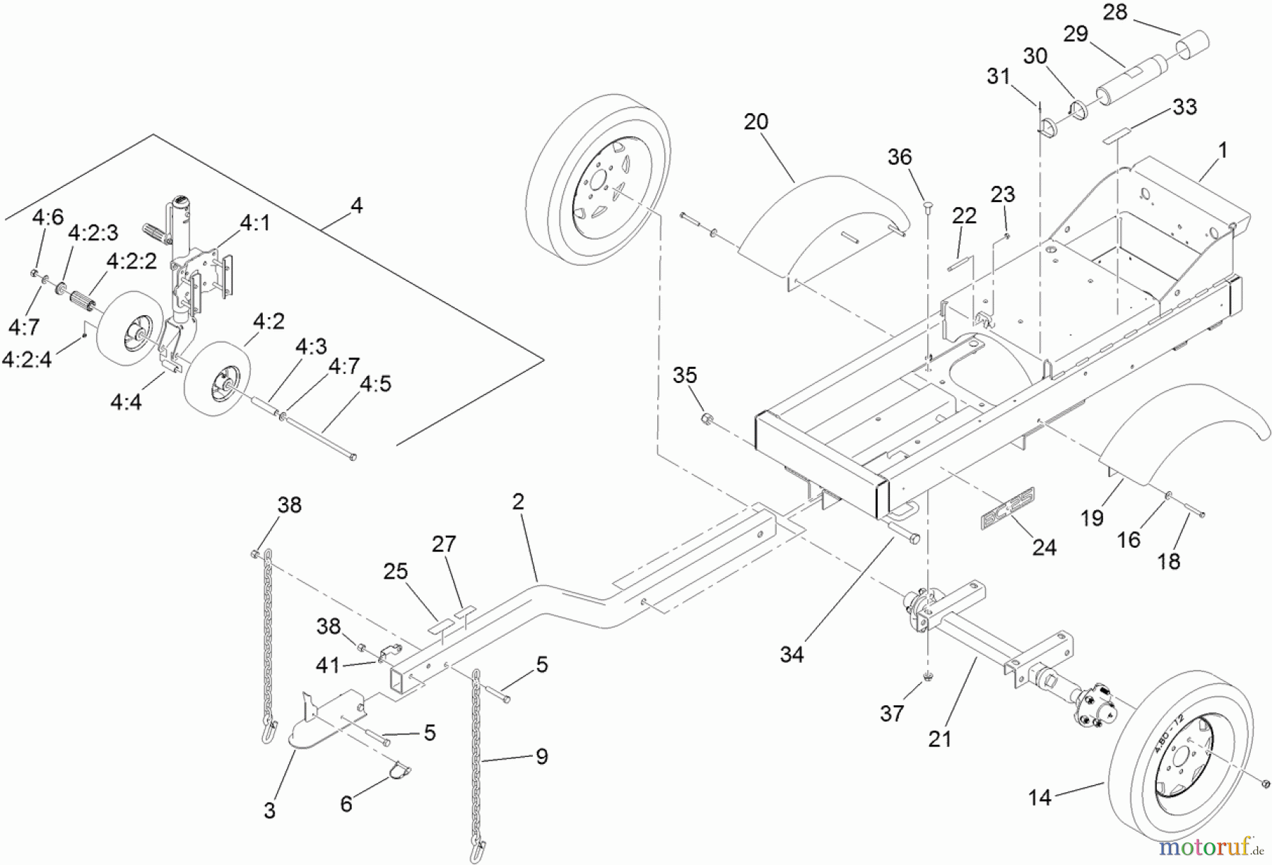  Laubbläser / Laubsauger 32614 - Toro BC-25 Brush Chipper (SN: 314000001 - 314999999) (2014) MAIN FRAME ASSEMBLY