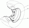 Mähdecks 30721 - Toro 72" Side Discharge Mower (SN: 600001 - 699999) (1986) Ricambi TIRE & WHEEL ASSEMBLY 23 X 10.50 X 12 (OPTIONAL) NO. 36-1050