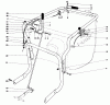 Laubbläser / Laubsauger 62912 - Toro 5 hp Lawn Vacuum (SN: 5000001 - 5999999) (1975) Ricambi CONTROLS AND HANDLE ASSEMBLY (MODEL 62923)