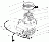 Rasenmäher Antrieb 30112 - Toro Mid-Size ProLine Gear Traction Unit, 12.5 hp (SN: 6000001 - 6999999) (1986) Ricambi RECOIL AND FLYWHEEL ASSEMBLY