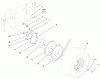 Rasenmäher Antrieb 30167 - Toro Mid-Size ProLine Traction Unit, Gear Drive, 12.5 hp (SN: 890001 - 899999) (1998) Ricambi BRAKE, WHEEL PULLEY AND WHEEL ASSEMBLY