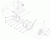 Rasenmäher Antrieb 30167 - Toro Mid-Size ProLine Traction Unit, Gear Drive, 12.5 hp (SN: 990001 - 999999) (1999) Ricambi BRAKE, WHEEL PULLEY AND WHEEL ASSEMBLY