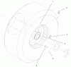 Rasenmäher Antrieb 30168 - Toro Mid-Size ProLine Traction Unit, Gear Drive, 15 hp (SN: 200000001 - 200999999) (2000) Ricambi WHEEL ASSEMBLY