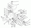 Rasenmäher Antrieb 30180 - Toro Mid-Size ProLine Traction Unit, Gear Drive, 16 hp (SN: 590001 - 599999) (1995) Ricambi FRAME, FUEL TANK AND WHEEL DRIVE IDLER
