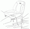 Rasen- und Garten Traktoren 30610 - Toro Groundsmaster 120 Tractor (SN: 690001 - 699999) (1996) Ricambi SEAT ASSEMBLY