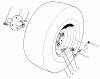 Rasen- und Garten Traktoren 30610 - Toro ProLine 120 Tractor (SN: 490001 - 499999) (1994) Ricambi FRONT WHEEL ASSEMBLY