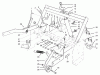 Rasen- und Garten Traktoren 30611 - Toro Groundsmaster 120 Tractor (SN: 690001 - 699999) (1996) Ricambi PARKING BRAKE & LIFT FRAME ASSEMBLY