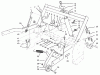 Rasen- und Garten Traktoren 30611 - Toro Groundsmaster 120 Tractor (SN: 890001 - 899999) (1998) Ricambi PARKING BRAKE & LIFT FRAME ASSEMBLY