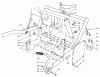 Rasen- und Garten Traktoren 30612 - Toro Groundsmaster 120 Tractor (SN: 230000001 - 230999999) (2003) Ricambi PARKING BRAKE AND LIFT FRAME ASSEMBLY