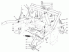 Rasen- und Garten Traktoren 30612TE - Toro Groundsmaster 120 Tractor (SN: 220000001 - 220999999) (2002) Ricambi PARKING BRAKE AND LIFT FRAME ASSEMBLY