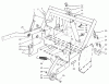 Rasen- und Garten Traktoren 30612TE - Toro Groundsmaster 120 Tractor (SN: 230000001 - 230999999) (2003) Ricambi PARKING BRAKE AND LIFT FRAME ASSEMBLY
