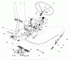 Rasen- und Garten Traktoren 30775 - Toro Groundsmaster 52 (SN: 100001 - 199999) (1981) Ricambi PEDALS AND STEERING WHEEL ASSEMBLY
