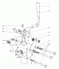 Rasen- und Garten Traktoren 30775 - Toro Groundsmaster 52 (SN: 400001 - 499999) (1984) Ricambi VALVE AND LEVER ASSEMBLY