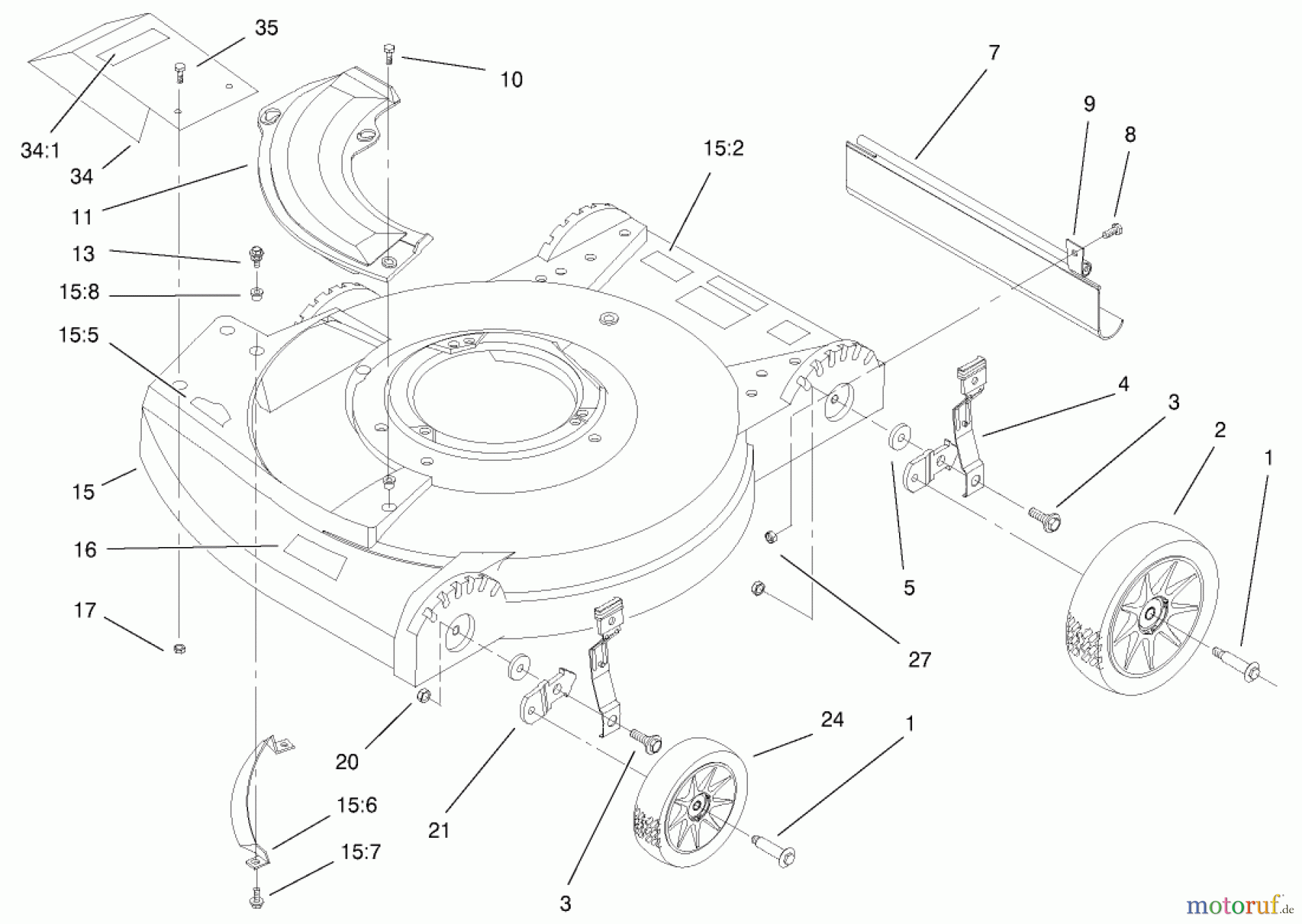 Rasenmäher 11002 - Toro 53cm Walk-Behind Mower (SN: 200000001 - 200999999) (2000) HOUSING ASSEMBLY