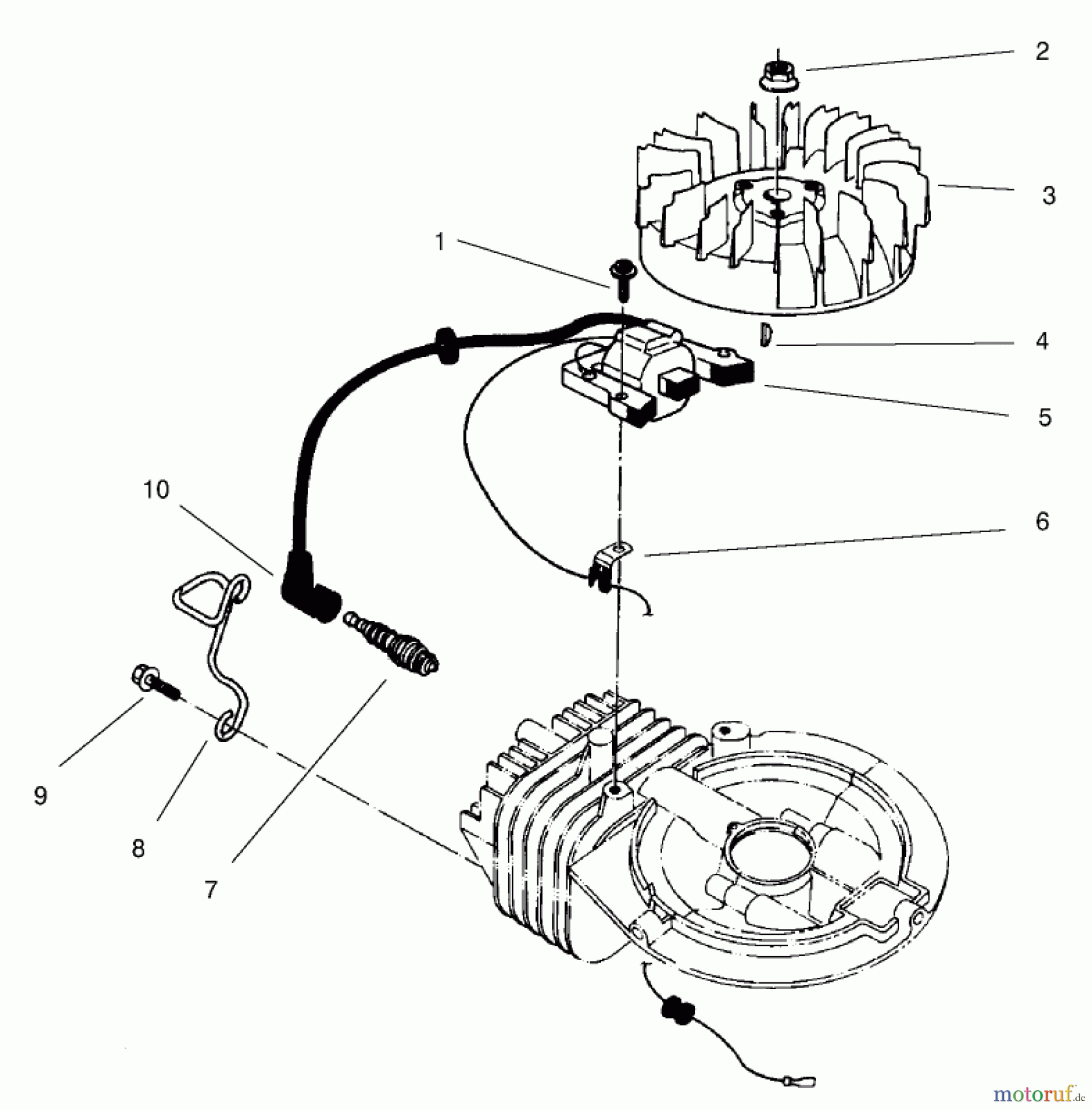 Rasenmäher 22026 - Toro Side Discharge Mower (SN: 200000001 - 200999999) (2000) IGNITION ASSEMBLY (MODEL NO. 48PW)