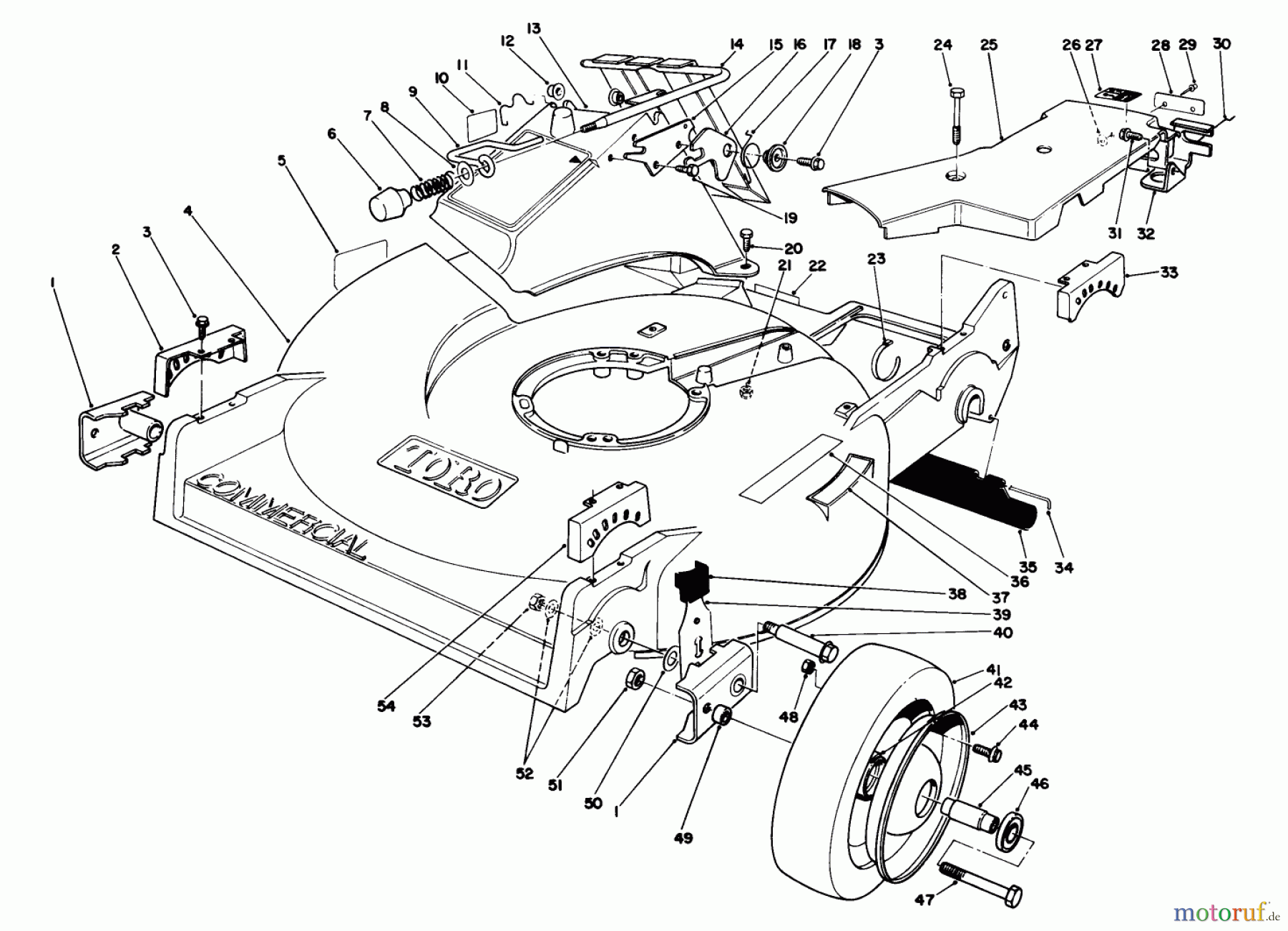 Rasenmäher 22035C - Toro Walk-Behind Mower (SN: 8000001 - 8999999) (1988) HOUSING ASSEMBLY