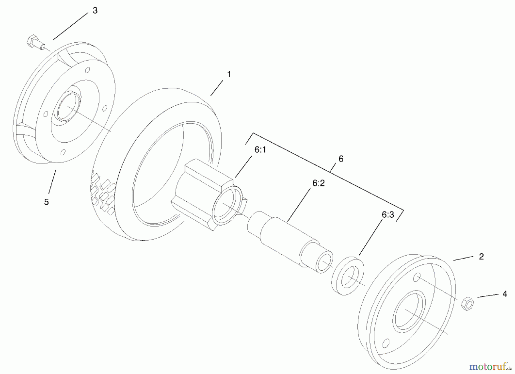 Rasenmäher 22173 - Toro 53cm Heavy-Duty Recycler Mower (SN: 200000001 - 200999999) (2000) WHEEL AND TIRE ASSEMBLY NO. 74-1720