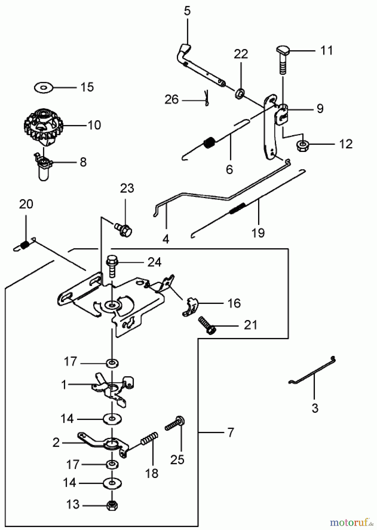 Rasenmäher 22179TE - Toro 53cm Heavy-Duty Rear Bagger Mower (SN: 270000001 - 270004000) (2007) CONTROL EQUIPMENT ASSEMBLY