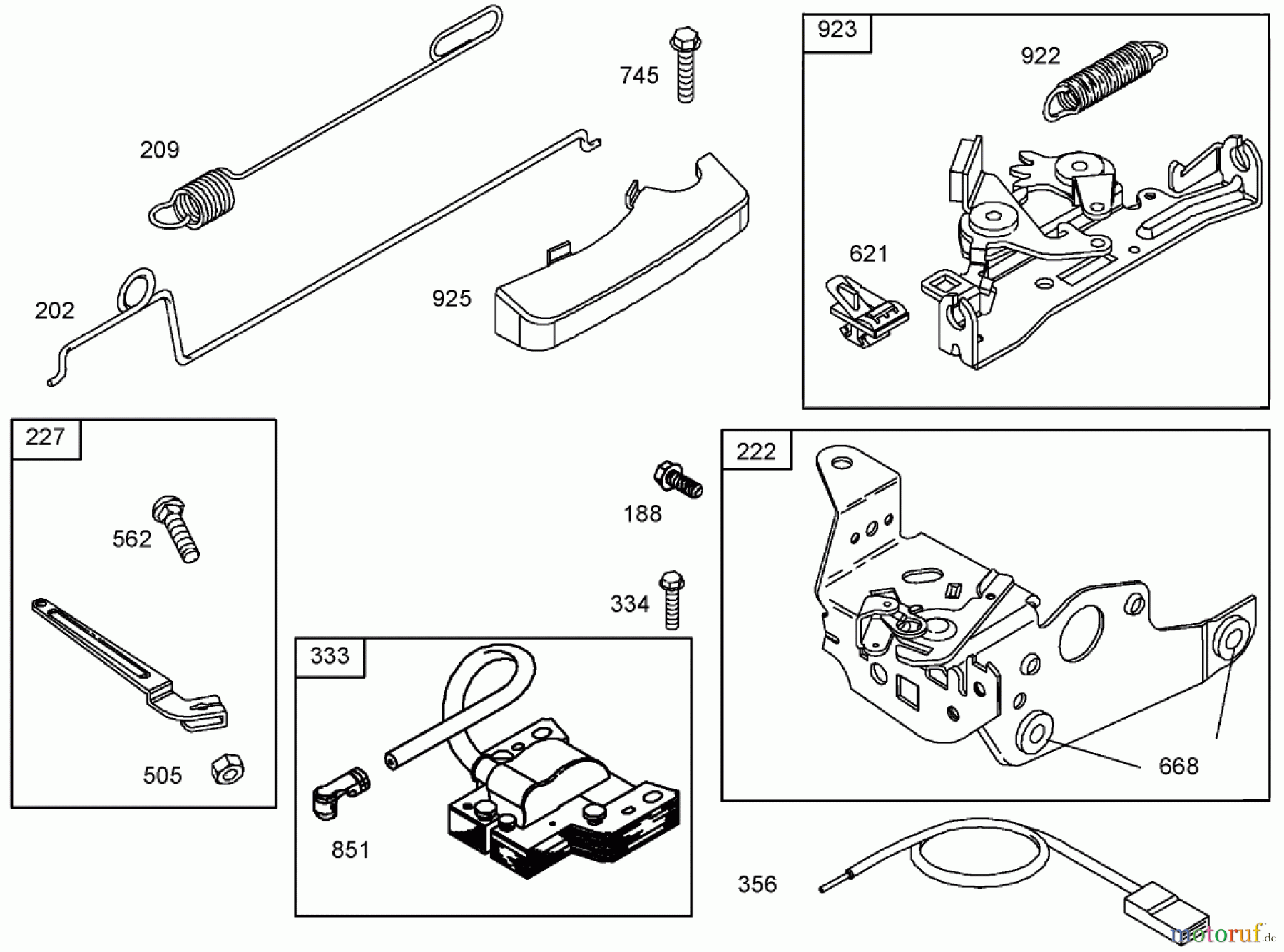 Rasenmäher 22243 - Toro Commercial Side-Discharge Lawnmower (SN: 250000001 - 250999999) (2005) GOVERNOR ASSEMBLY BRIGGS AND STRATTON 12W802-1701-B1