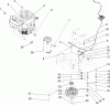 Rasenmäher für Großflächen 30326 - Toro Mid-Size ProLine Mower, T-Bar, Gear Drive, 15 HP, 44" Side Discharge Deck (SN: 240000001 - 240999999) (2004) Ricambi ENGINE INSTALLATION ASSEMBLY