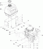 Rasenmäher für Großflächen 30518 - Toro Mid-Size ProLine Mower, Pistol Grip, Gear Drive, 13 HP, 32" Side Discharge Deck (SN: 240000001 - 240999999) (2004) Ricambi ENGINE AND FUEL TANK ASSEMBLY