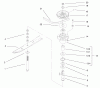 Rasenmäher für Großflächen 30521 - Toro Mid-Size ProLine Mower, Pistol Grip, Gear Drive, 12.5 hp, 36" Side Discharge Deck (SN: 220000001 - 220999999) (2002) Ricambi SPINDLE ASSEMBLY