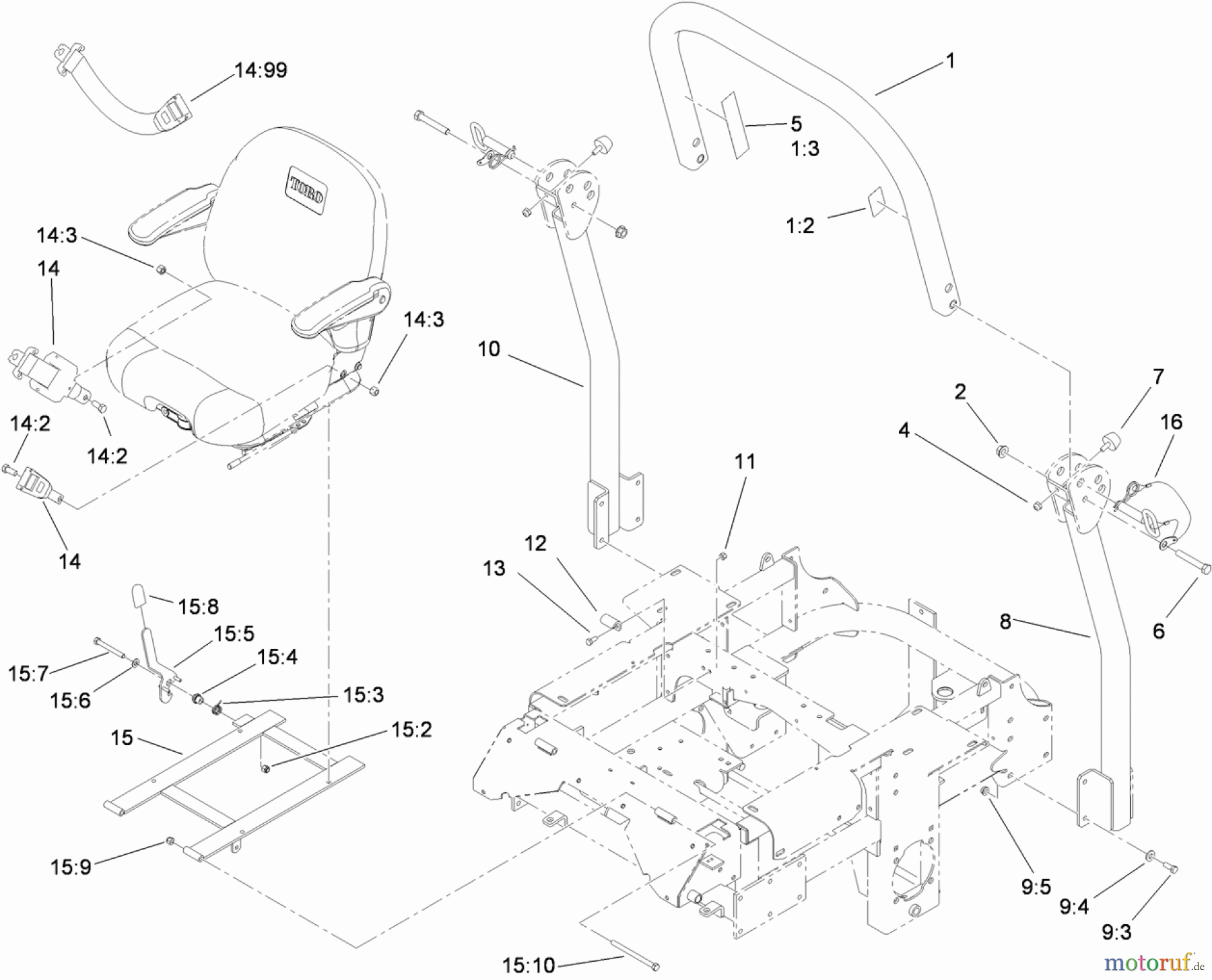 Zerto-Turn Mäher 74267CP (Z580-D) - Toro Z Master Mower, 60