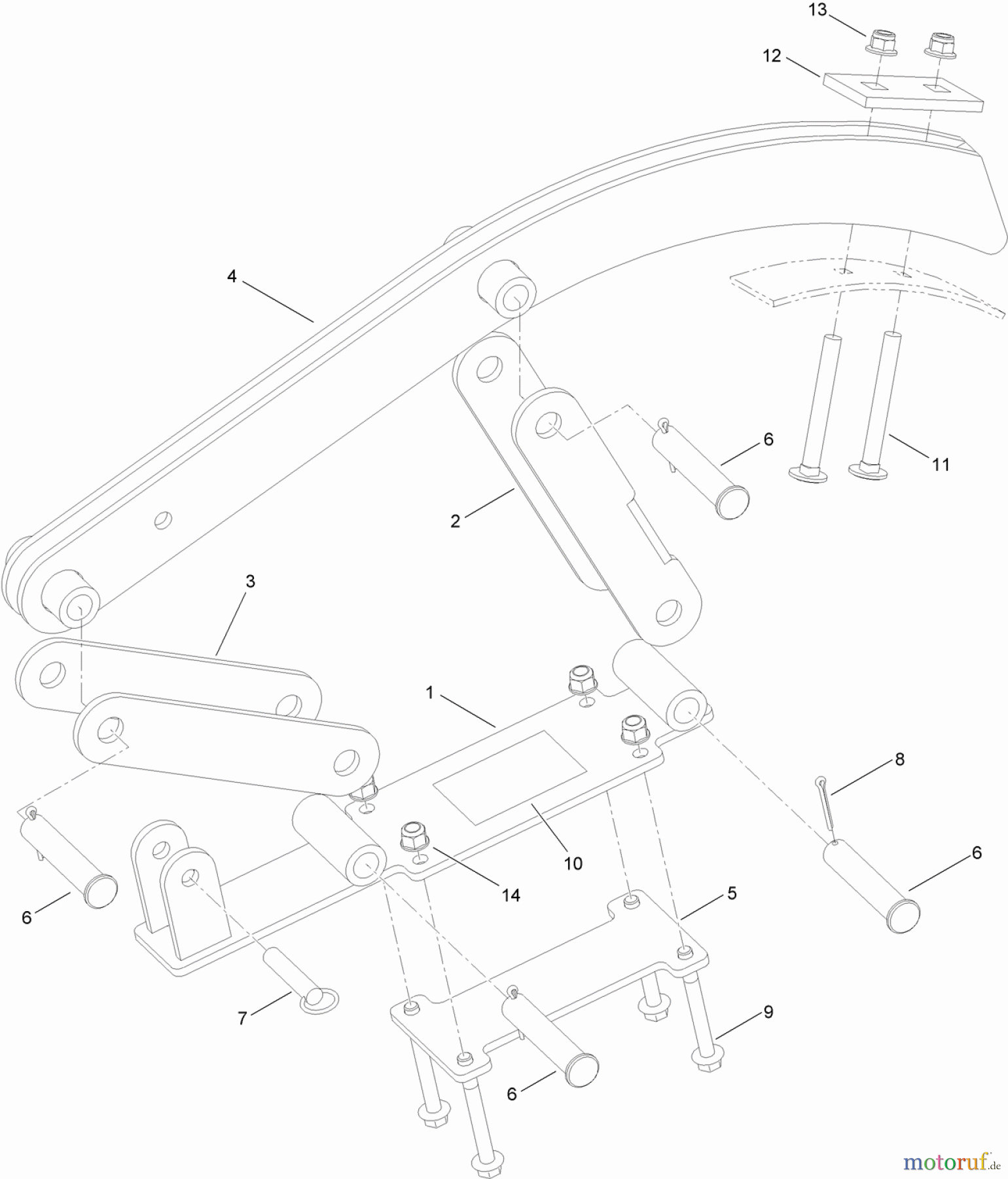 Zubehör 25404 - Toro 24in Crumber Kit, Trencher for Pro Sneak 360 Vibratory Plow CRUMBER ASSEMBLY NO. AU107246