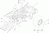 Zerto-Turn Mäher 74292 (Z500) - Toro Z Master Mower, 60" 7-Gauge Side Discharge Deck (SN: 290000001 - 290999999) (2009) Ricambi MAIN FRAME AND REAR WHEEL ASSEMBLY