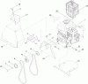 Kehrmaschinen 38700 - Toro Walk-Behind Rotary Power Broom (SN: 314000001 - 314999999) (2014) Ricambi ENGINE AND PULLY ASSEMBLY
