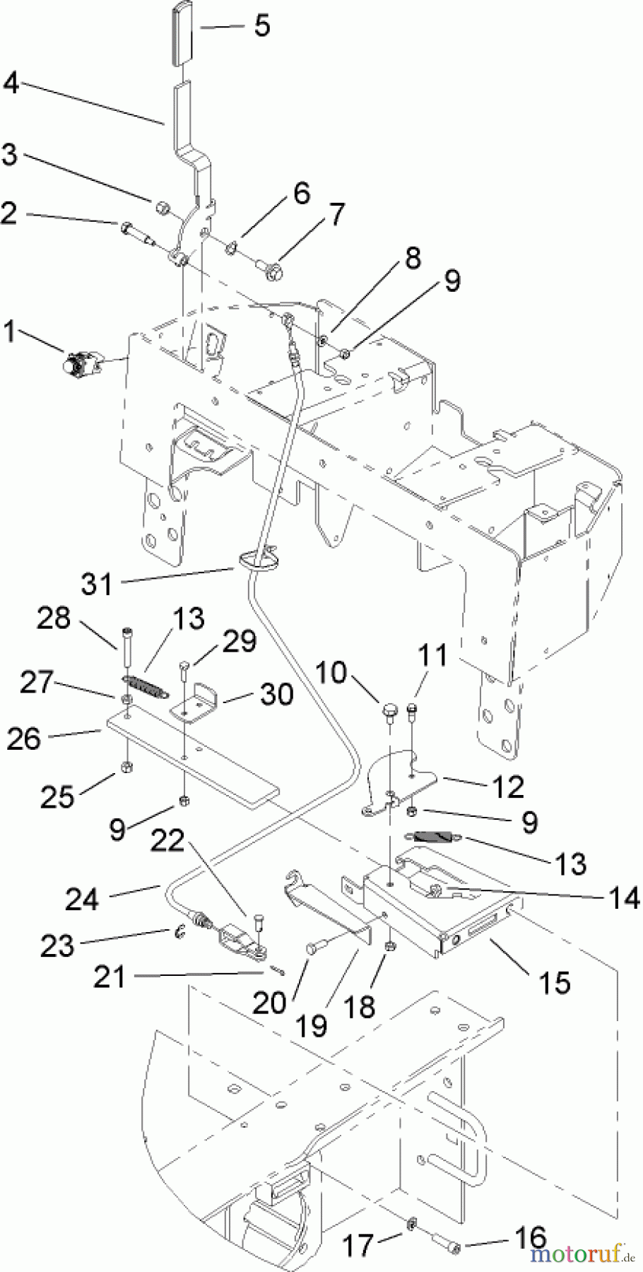  Compact Utility Loaders 22306 - Toro Dingo TX 420 Compact Utility Loader (SN: 240000501 - 240000900) (2004) PARKING BRAKE ASSEMBLY