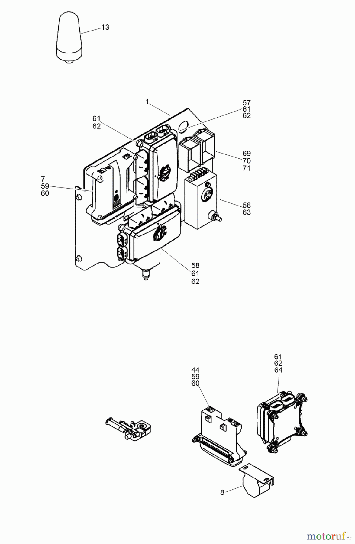  Zubehör DD2024 - Toro EarthPro Directional Drill (2007) ELECTRICAL GROUP MACHINES WITH SERIAL NUMBERS DD202490150 AND LATER