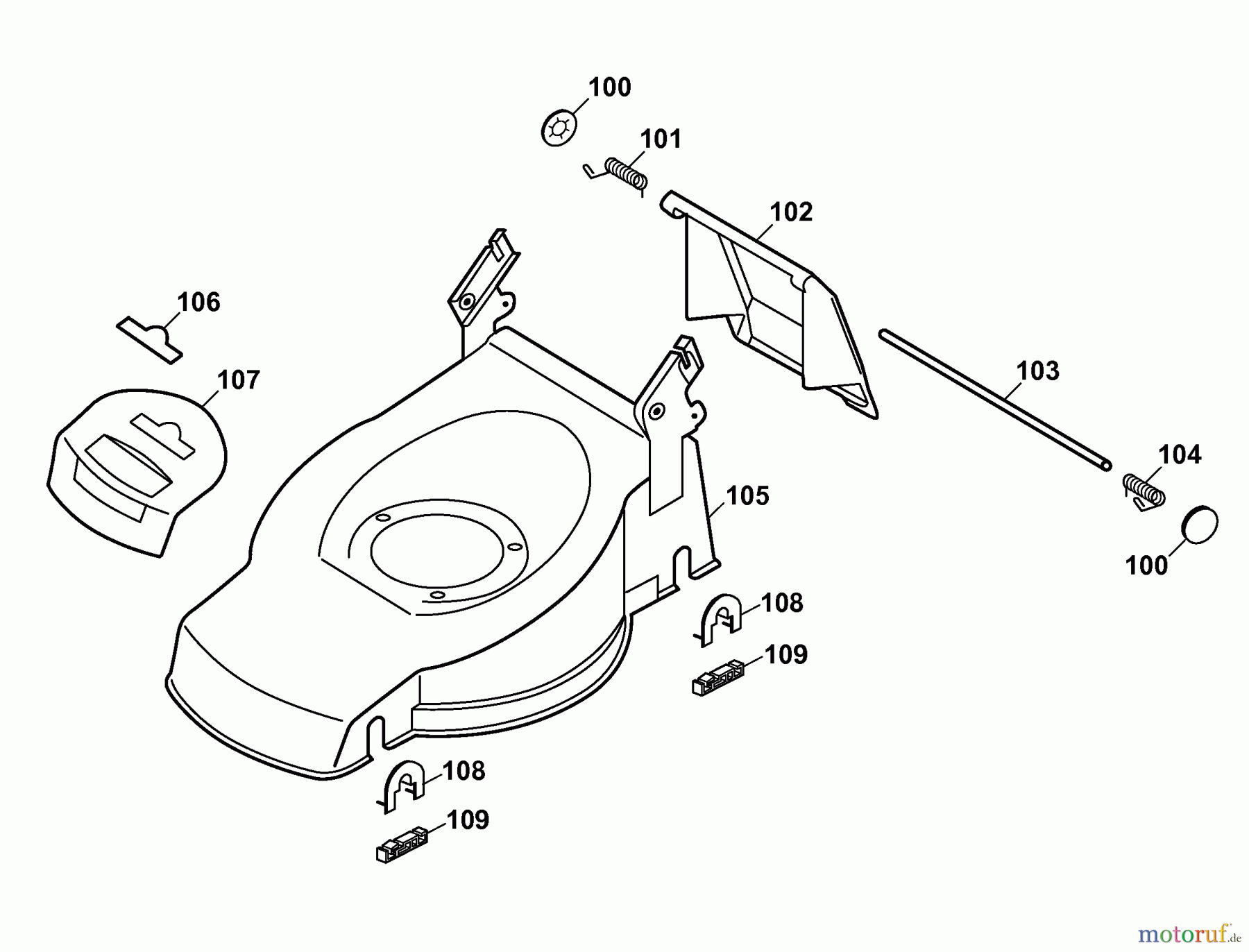 Wolf-Garten Petrol mower 2.42 B Good-Line 4212000 Series C (2006) Deck housing