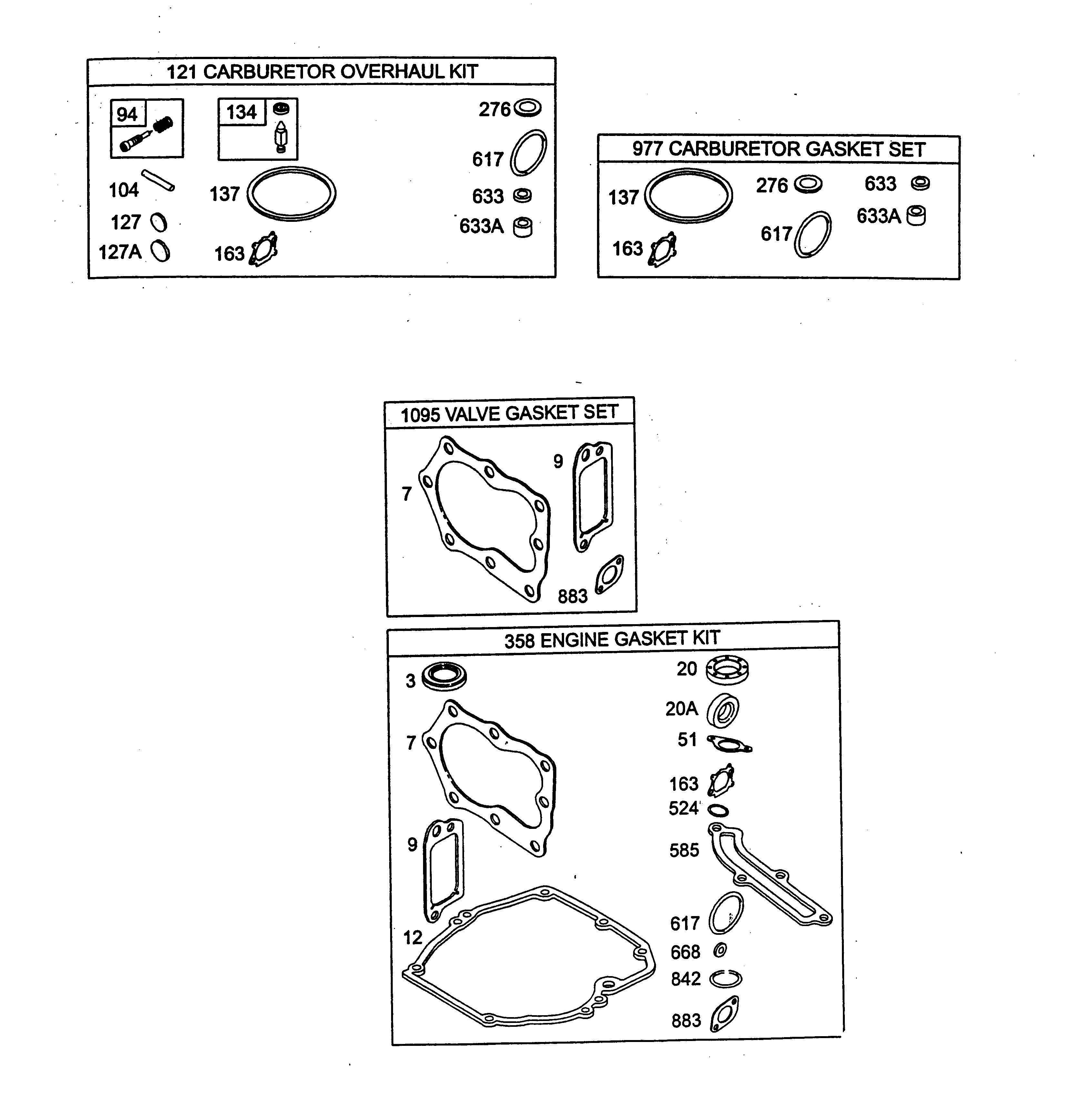 Liste dei pezzi di ricambio
